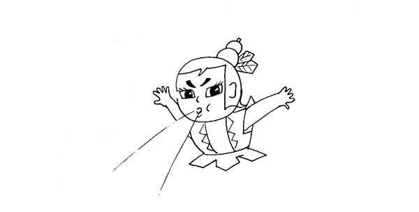 葫芦娃水娃简笔画步骤