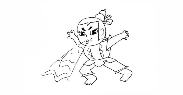 葫芦娃水娃简笔画步骤