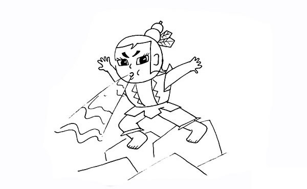 葫芦娃水娃简笔画步骤