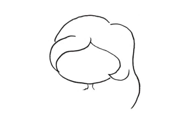 美人鱼海底世界简笔画步骤