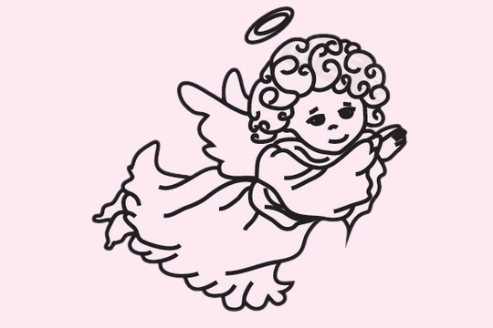 关于天使的简笔画