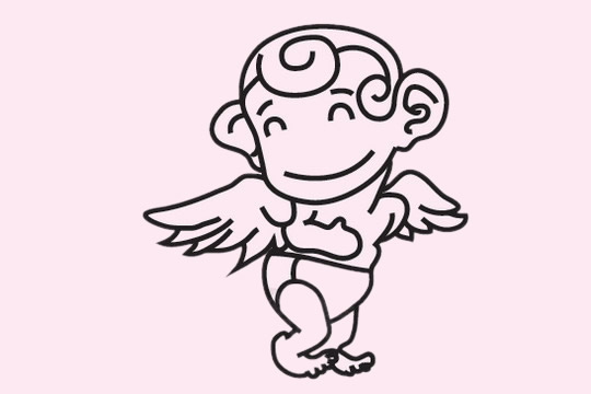 可爱的天使简笔画