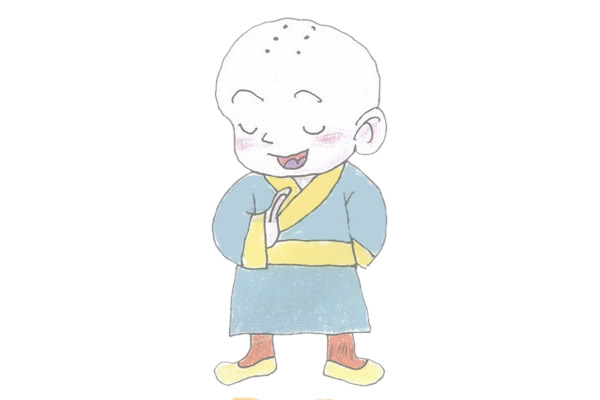 聪明的一休简笔画