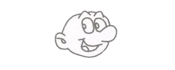 蓝精灵简笔画步骤