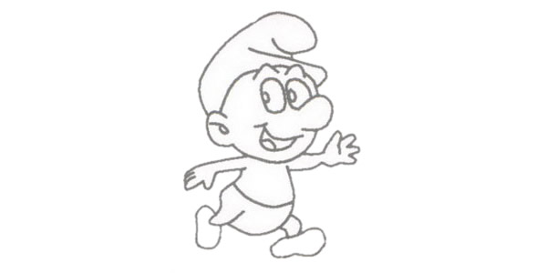 蓝精灵简笔画步骤