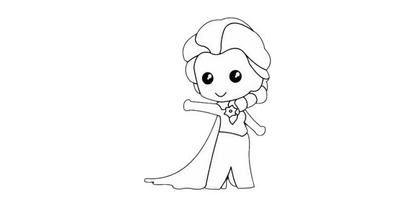 艾莎公主简笔画画法