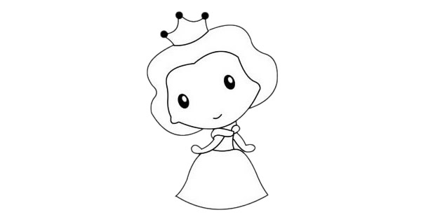 简单易学的贝儿公主简笔画