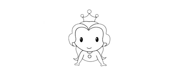 贝儿公主简笔画的画法