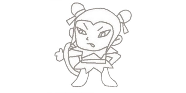 帅气的哪吒简笔画步骤