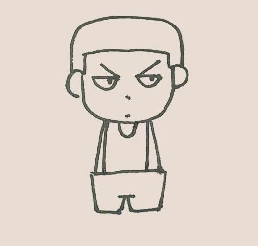 Q版樱木花道简笔画步骤