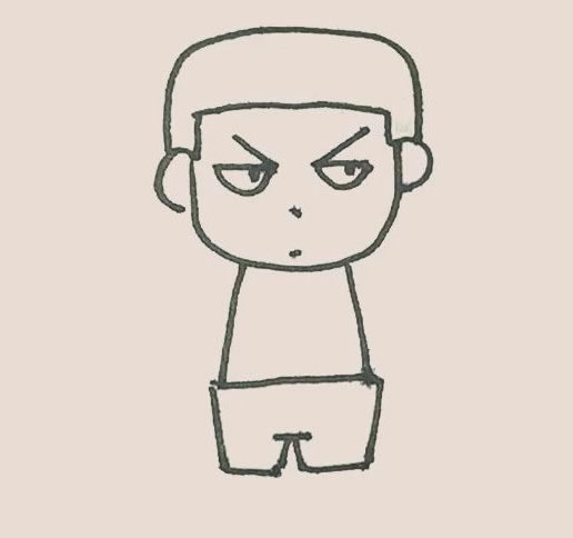 Q版樱木花道简笔画步骤