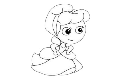 可爱的仙蒂公主简笔画