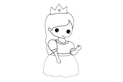 仙蒂公主儿童简笔画