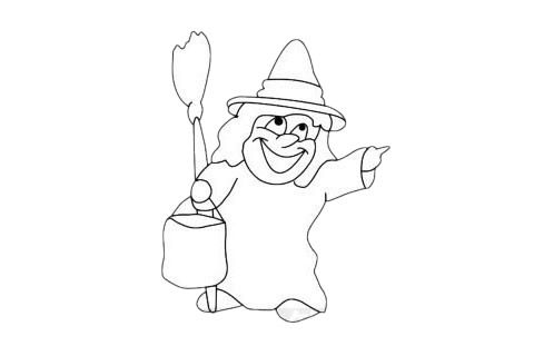 女巫儿童简笔画