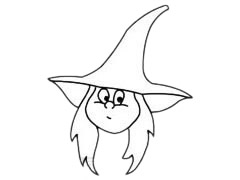 巫婆简笔画简单画法