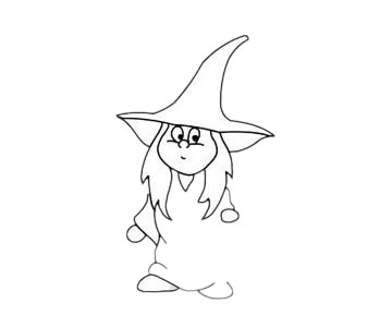 巫婆简笔画简单画法