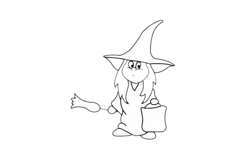 巫婆简笔画简单画法