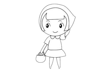 教你画一幅小红帽简笔画