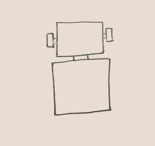 带颜色的机器人简笔画