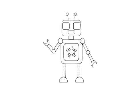 关于机器人的简笔画