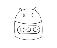 机器人简笔画步骤