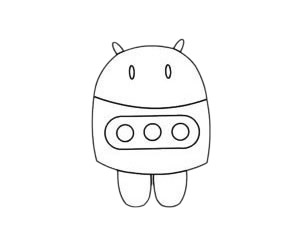 机器人简笔画步骤