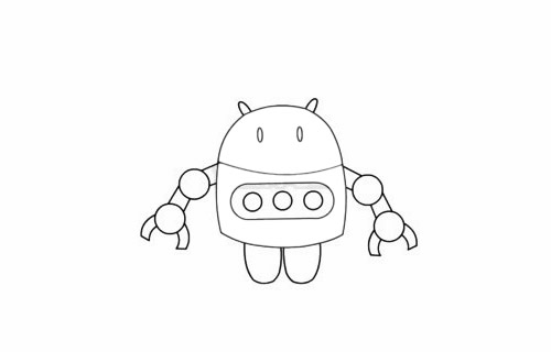 机器人简笔画步骤