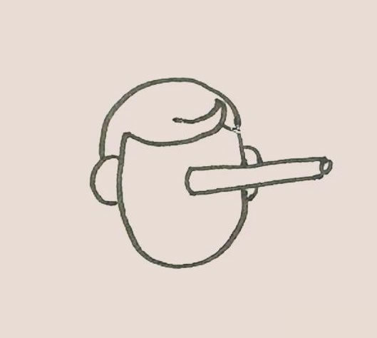 匹诺曹简笔画步骤