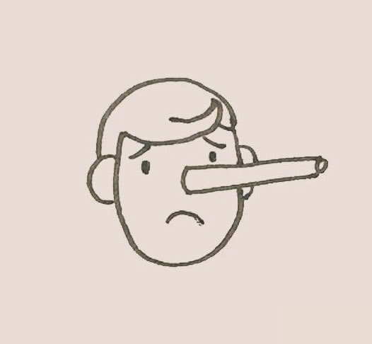 匹诺曹简笔画步骤