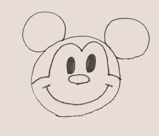 米老鼠头像简笔画
