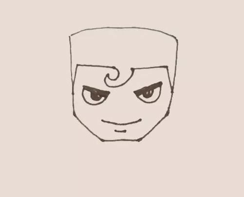 卡通超人简笔画步骤