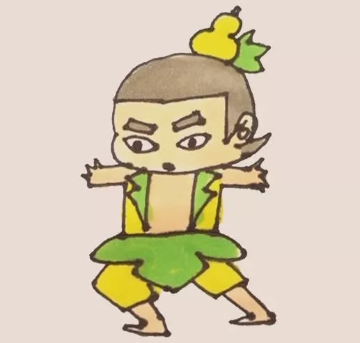 葫芦娃简笔画画法教程