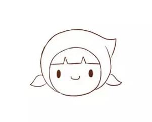 可爱的小红帽简笔画