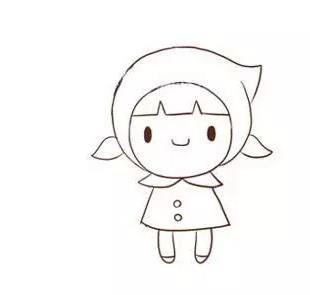 可爱的小红帽简笔画