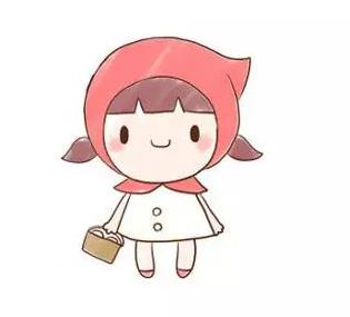 可爱的小红帽简笔画