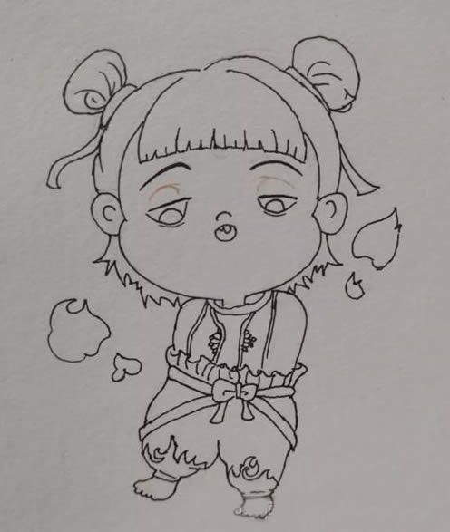 生动形象的哪吒简笔画