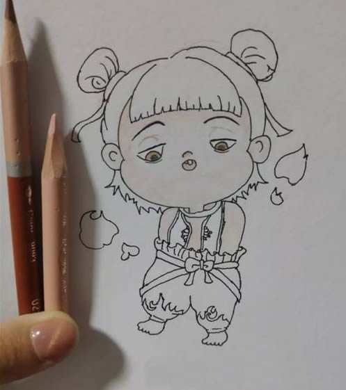 生动形象的哪吒简笔画