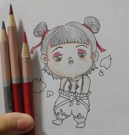 生动形象的哪吒简笔画