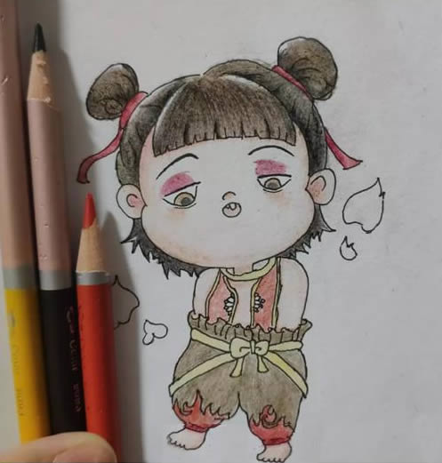 生动形象的哪吒简笔画