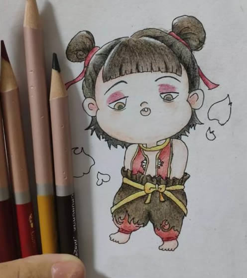 生动形象的哪吒简笔画