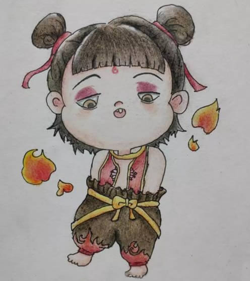 生动形象的哪吒简笔画