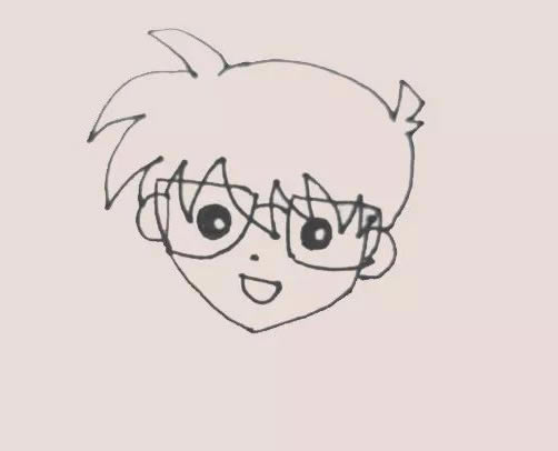 名侦探柯南简笔画步骤