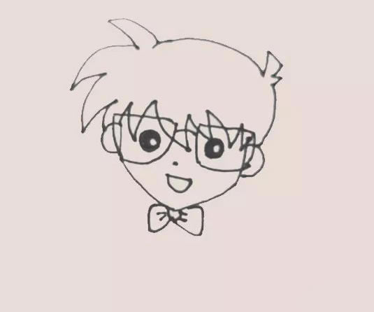 名侦探柯南简笔画步骤