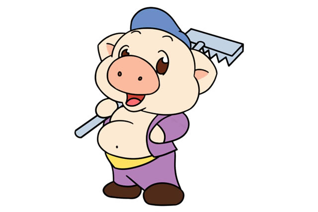 卡通的猪八戒简笔画步骤