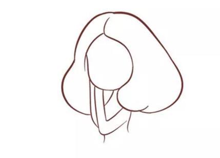 漂亮的美人鱼简笔画步骤