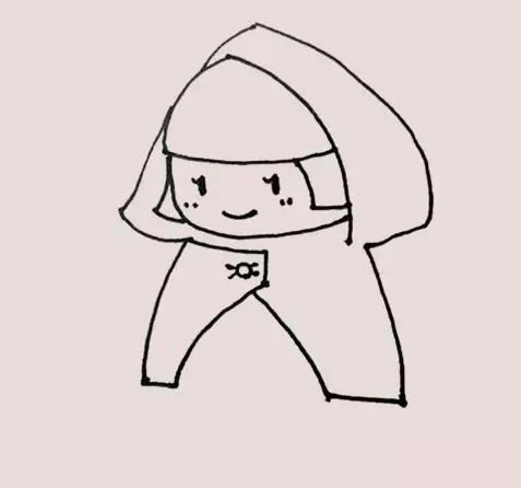 小红帽简笔画步骤