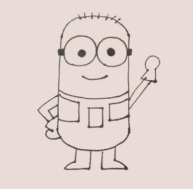 小黄人简笔画步骤