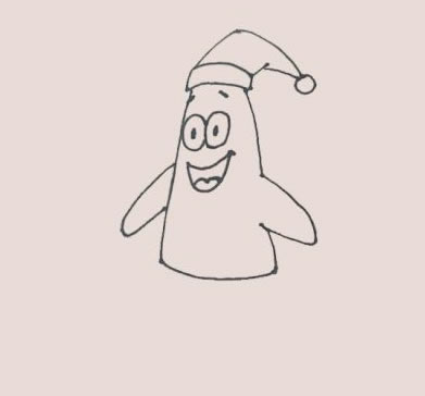 简单的派大星儿童画