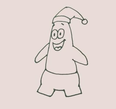 简单的派大星儿童画