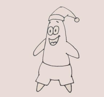 简单的派大星儿童画